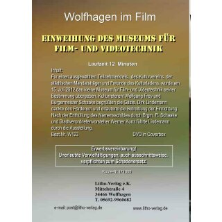2012: Einweihung Museum f. Film u. Vidotechnik Länge: 12 min
